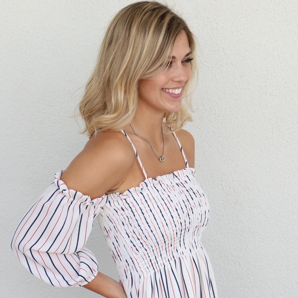 white striped tunic dress - Picture 2 of 4